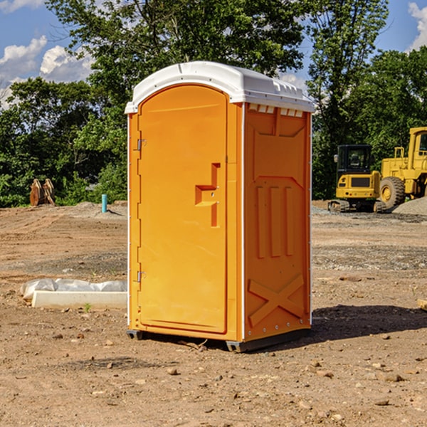 how often are the portable restrooms cleaned and serviced during a rental period in Lagrange ME